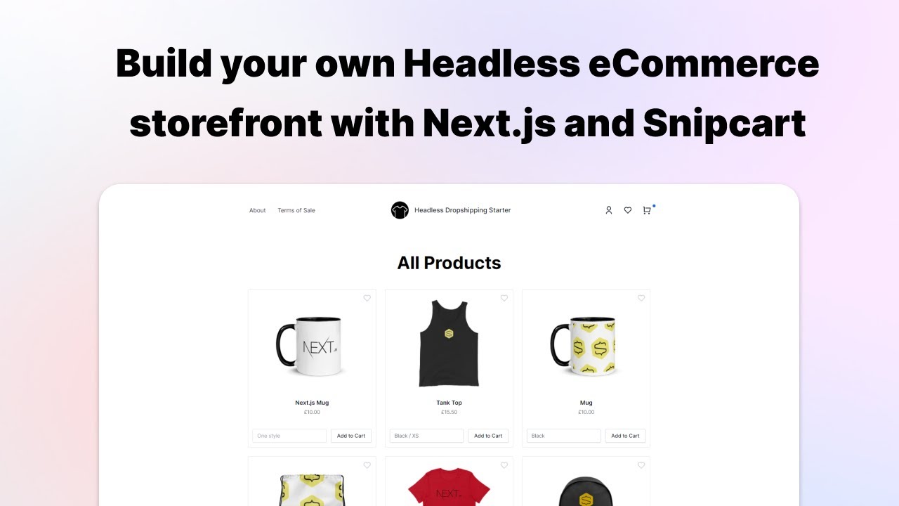 Launch your own dropshipping store with Next.js, Printful, and Snipcart